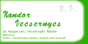 nandor vecsernyes business card